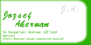 jozsef akerman business card